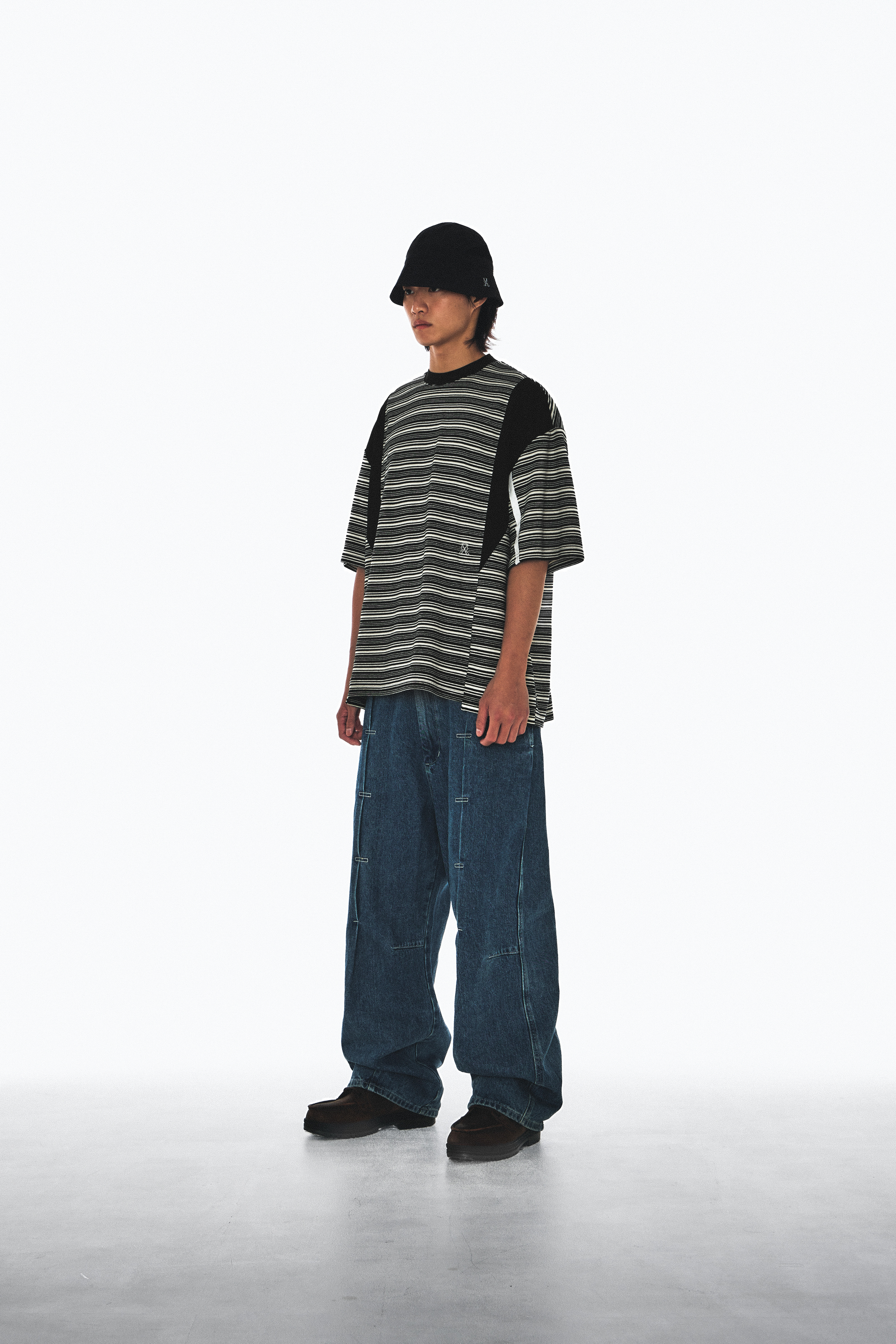 Wall of Sound - 6:33/“MALACHITE” Split Stripe Tee - B.Stripe