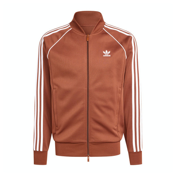 Adidas SST TT IY9855 男 立領 外套 運動 復古 經典 三葉草 休閒 修身 拉鍊口袋 棕