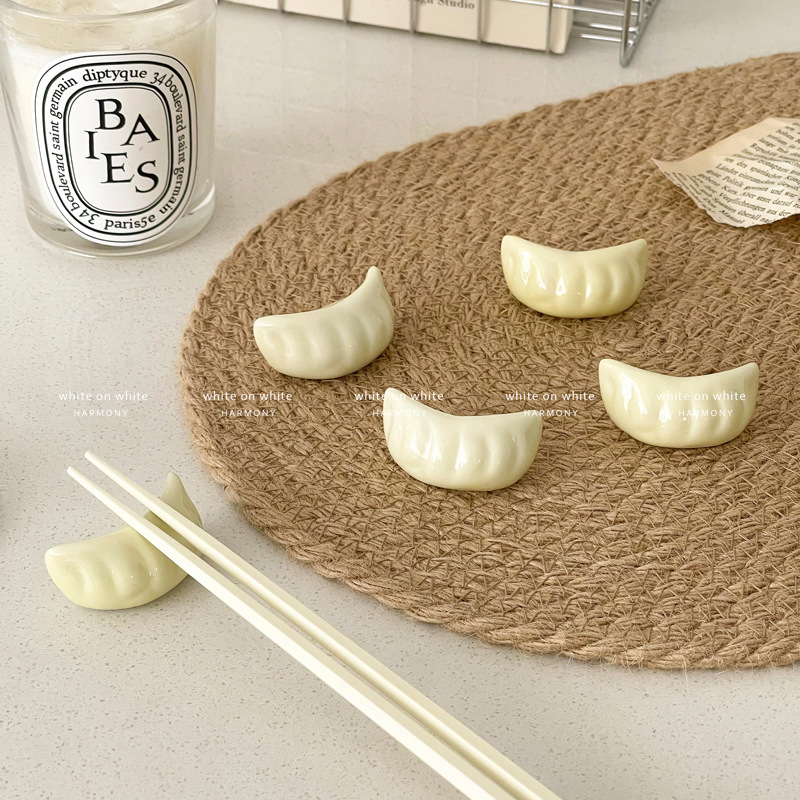 《6025》可愛中式餃子造型筷架(一個)