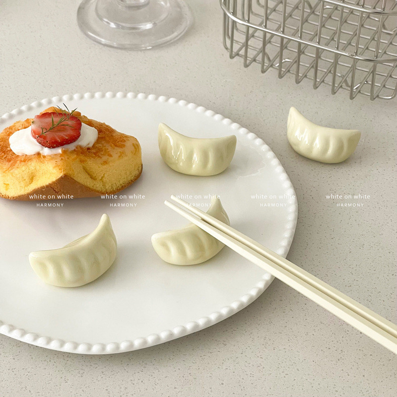 《6025》可愛中式餃子造型筷架(一個)