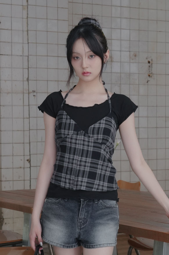 Wavy Hem Tee #上衣