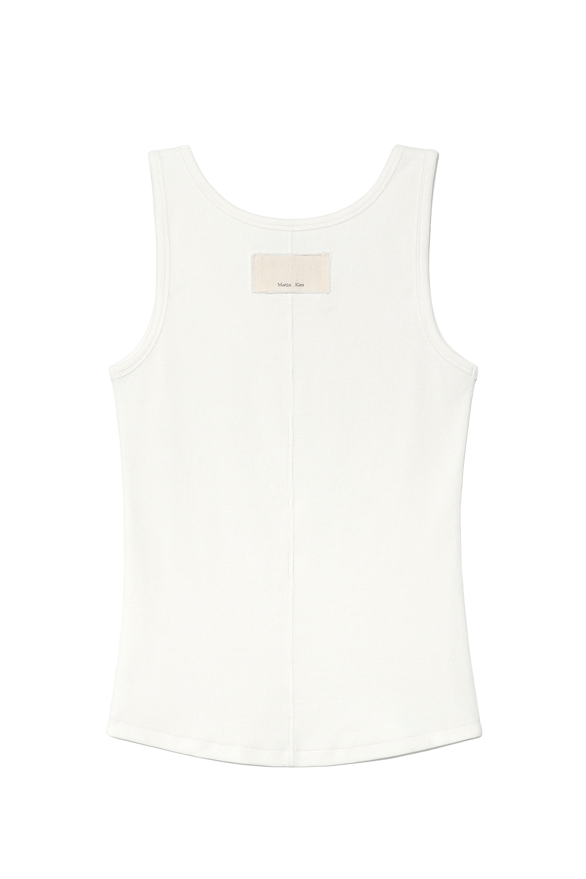 刺繡LOGO布貼無袖上衣 白色