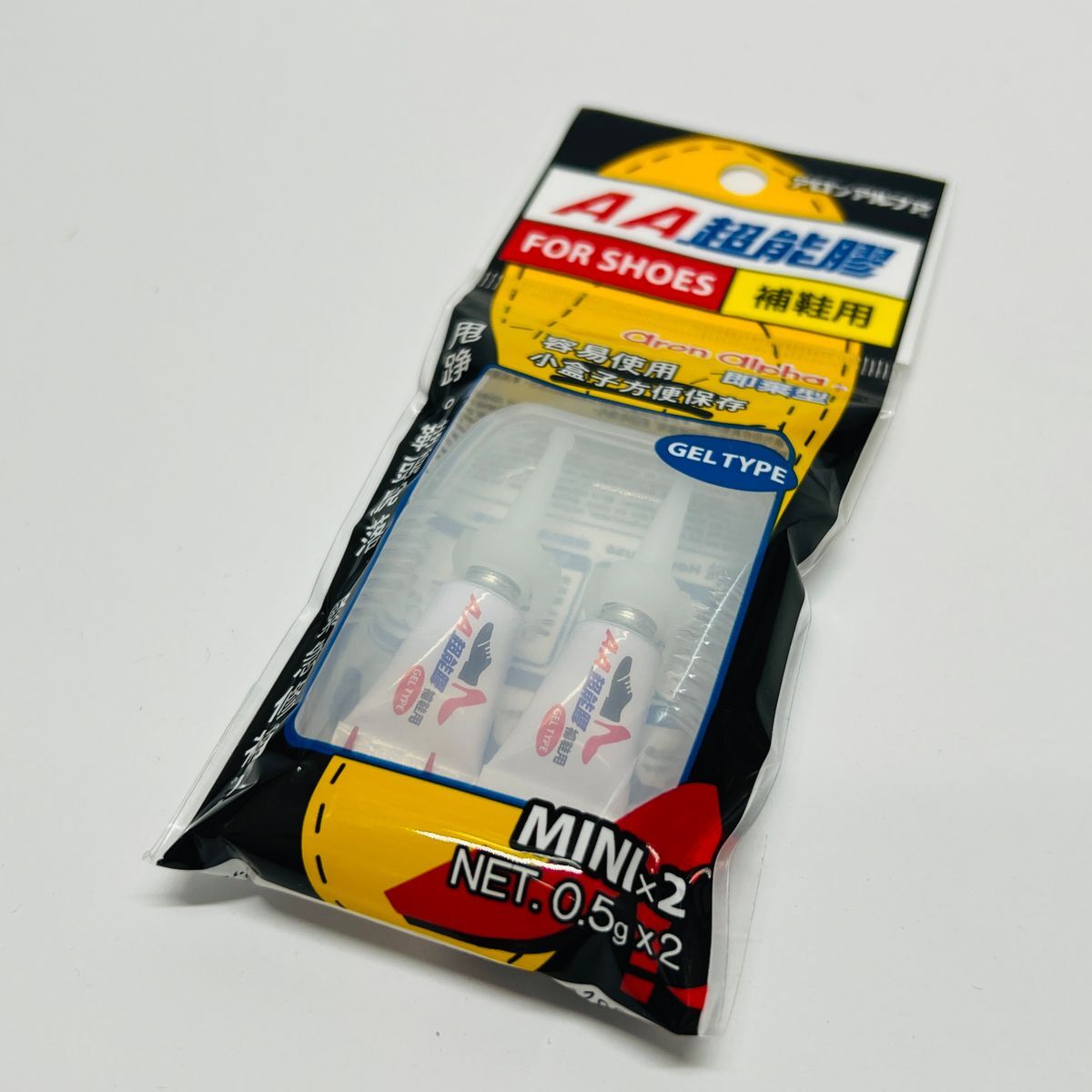 AA - AA超能膠│補鞋用 即棄型 2支裝 (0.5g x 2)《香港行貨》- 1 套 2支