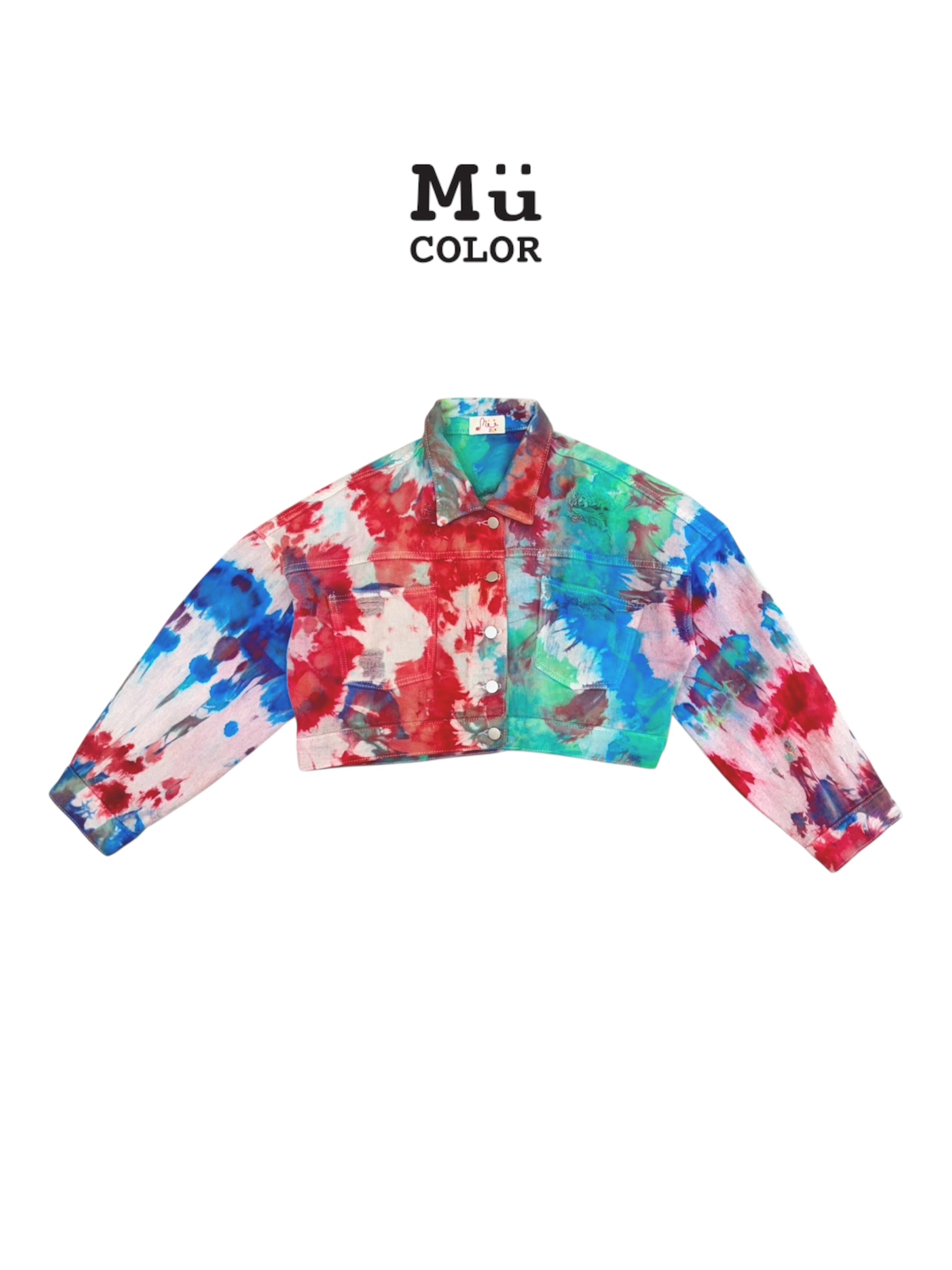 慕慕卡樂 / ice dyed jacket 手染短版牛仔外套