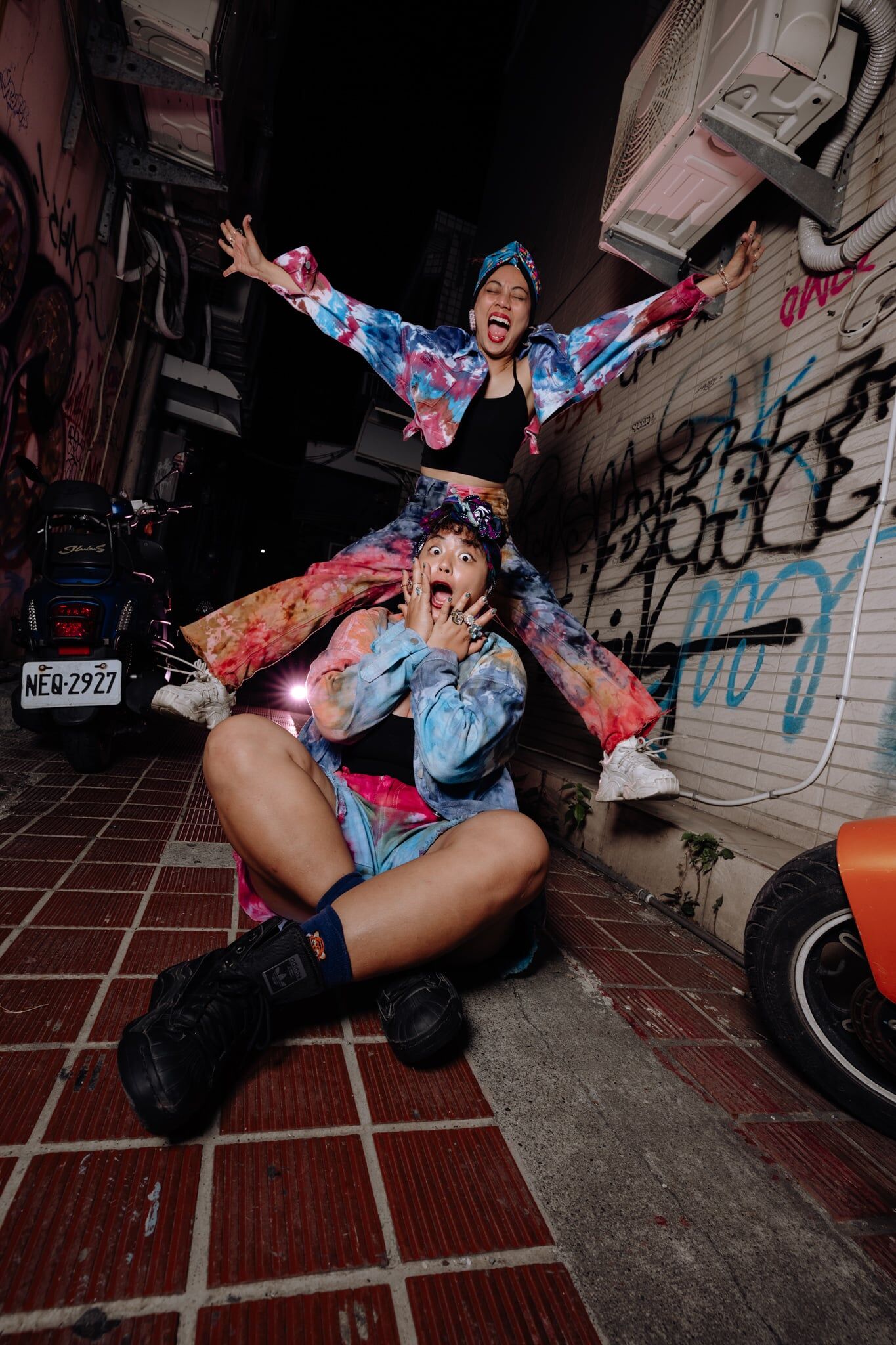 慕慕卡樂 / ice dyed jacket 手染短版牛仔外套