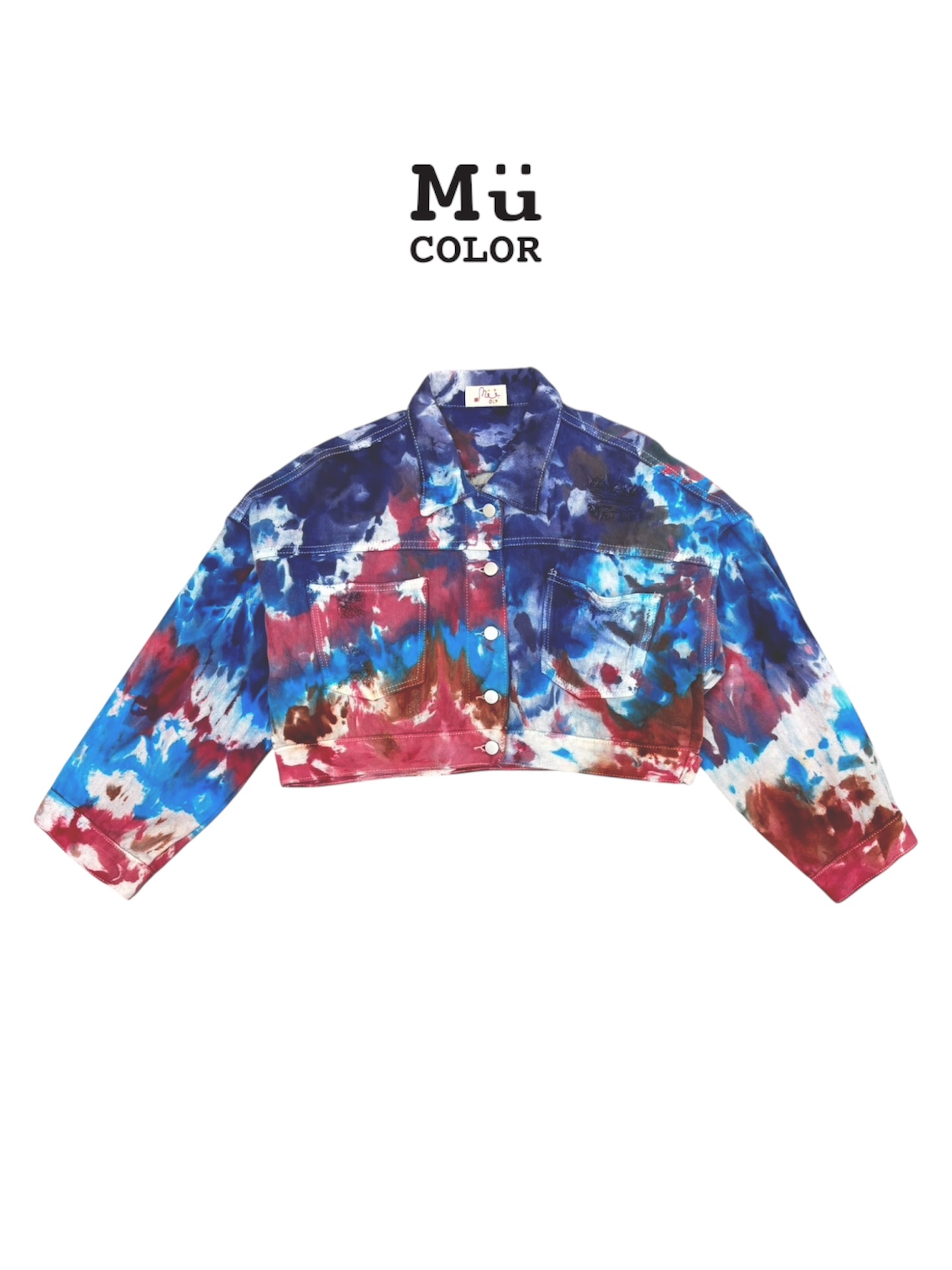 慕慕卡樂 / ice dyed jacket 手染短版牛仔外套