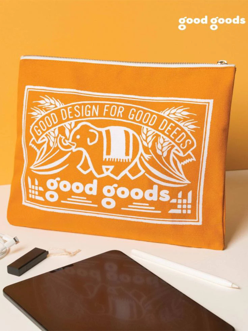 【 泰國連線 】Good Goods 拉鍊印花手提包
