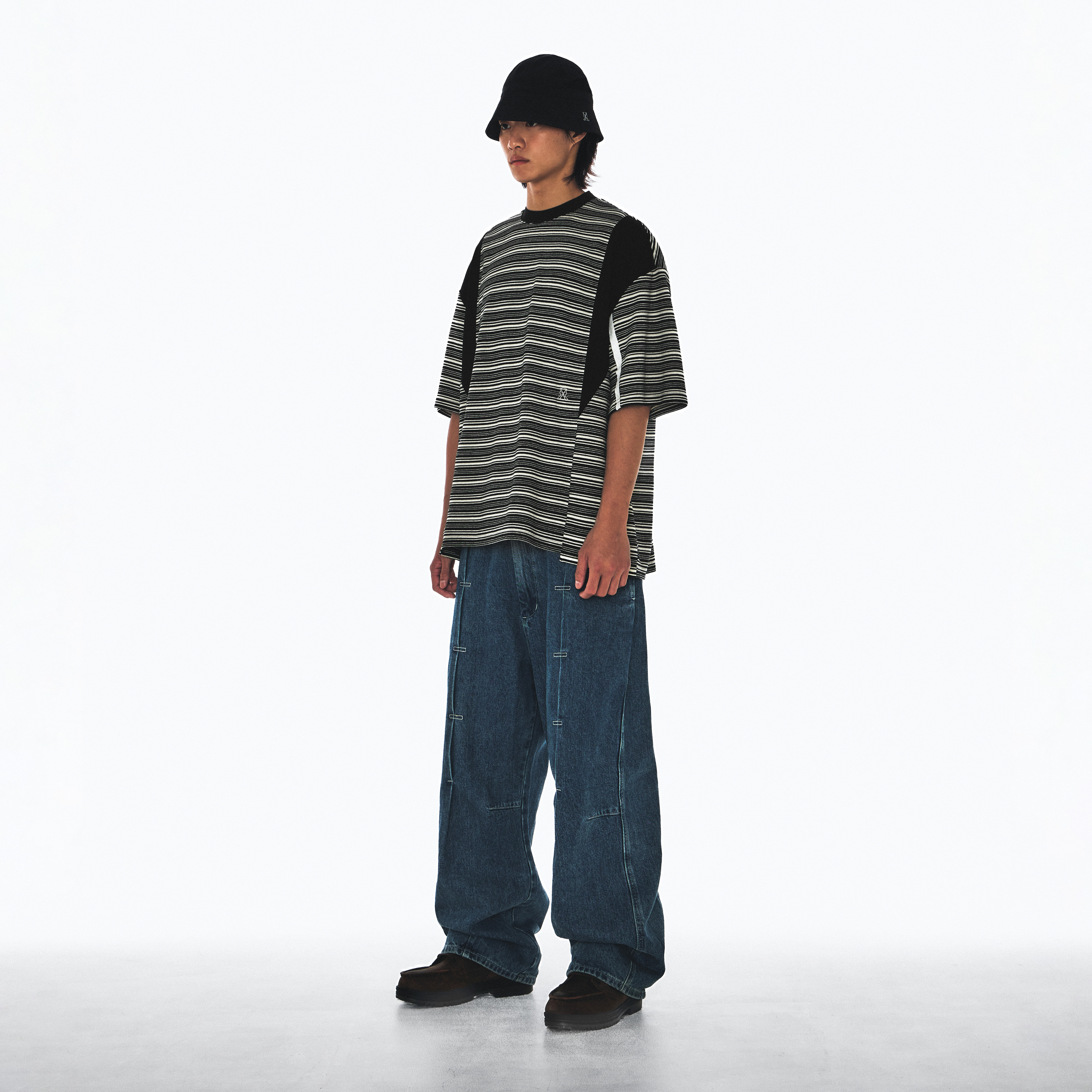 Wall of Sound - 6:33/“MALACHITE” Split Stripe Tee - B.Stripe