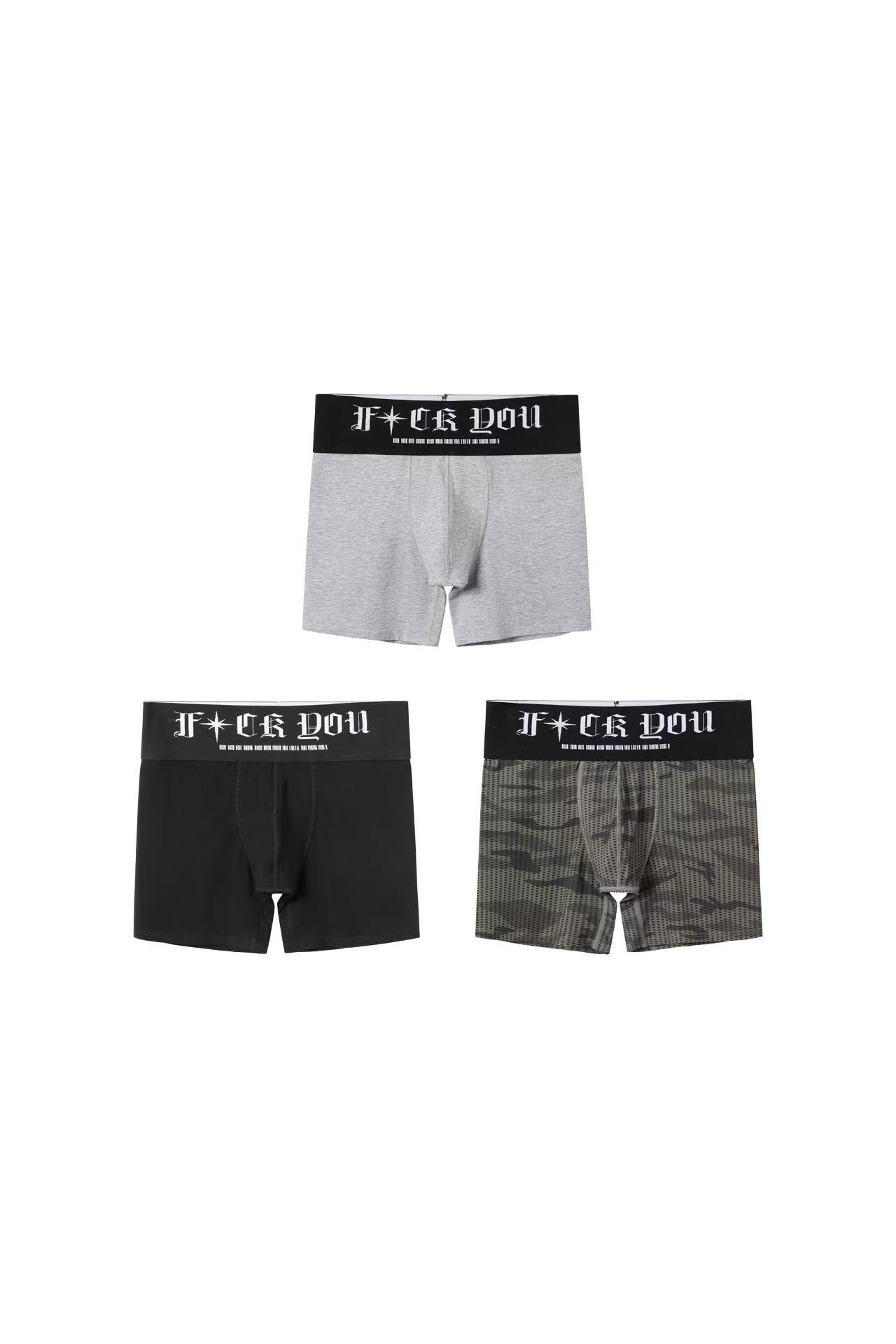 REGEN ZONE 25ss「RIOT」趣味標語“F**k”貼身四角內褲