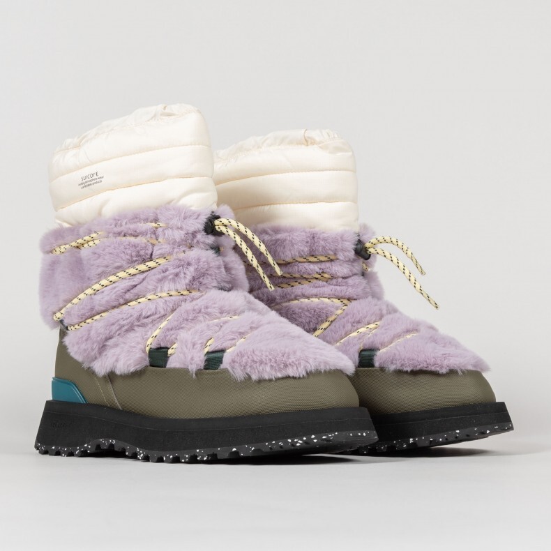 Suicoke OG-340ab-HI-FUR / BOWER-ab-HI-FUR - Purple / Ivory (0726)