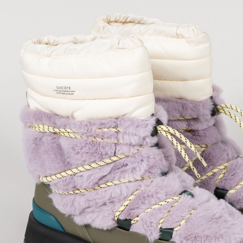 Suicoke OG-340ab-HI-FUR / BOWER-ab-HI-FUR 靴- 紫色/象牙色 (0726)