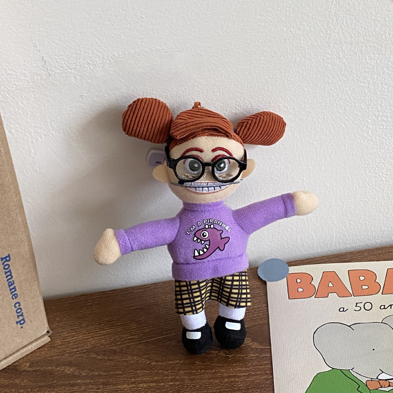 《6027》醜萌搞怪鋼牙妹鑰匙圈吊飾