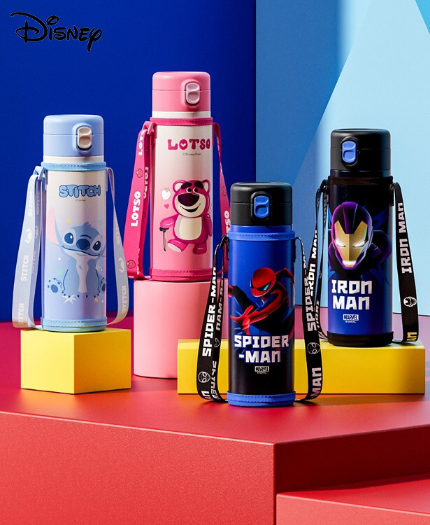 Disney 兒童316不銹鋼內膽保溫壺500ml (連肩袋)