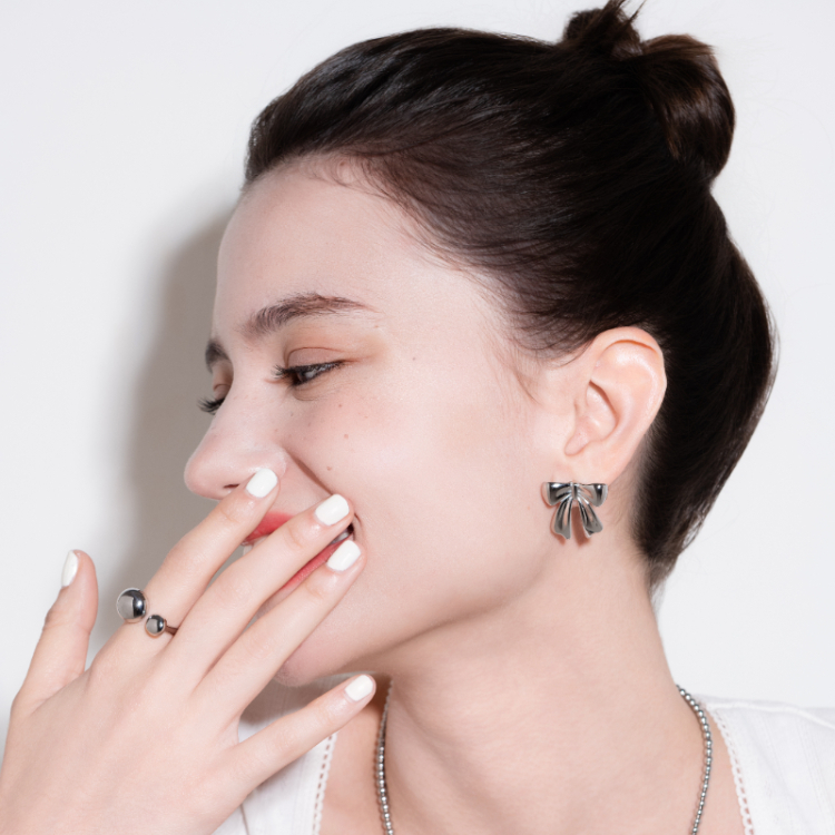 OUS Chrome Crush Earrings 蝴蝶結耳環