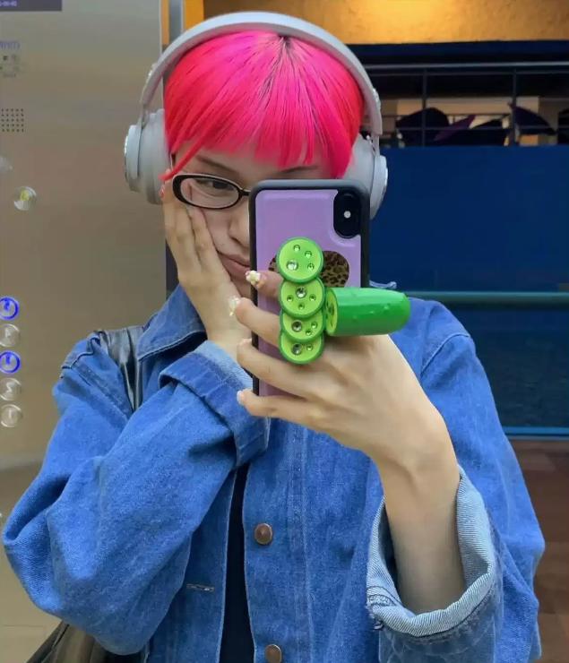 EMOSALAD 3D列印表情包亮鑽黃瓜戒指