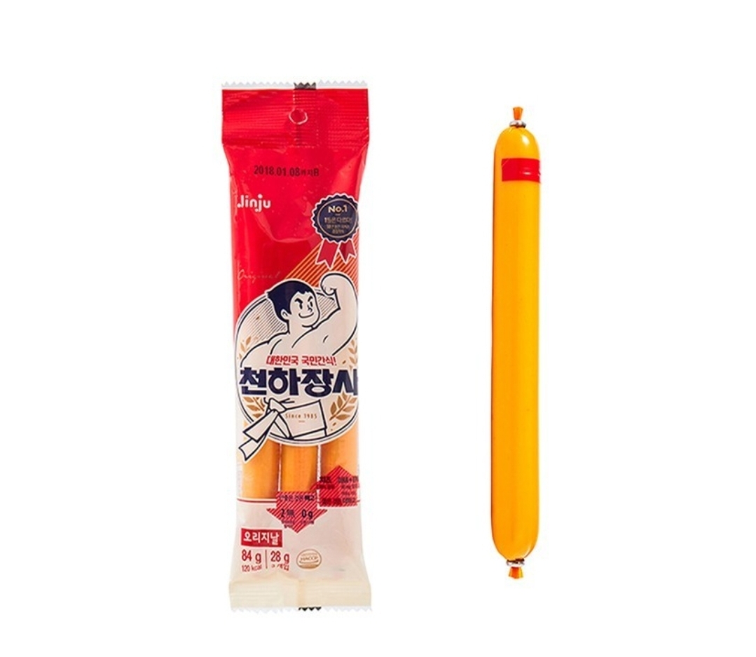 韓國 Jinju 大力士 夾心魚肉腸，1包3條（K6 P654）