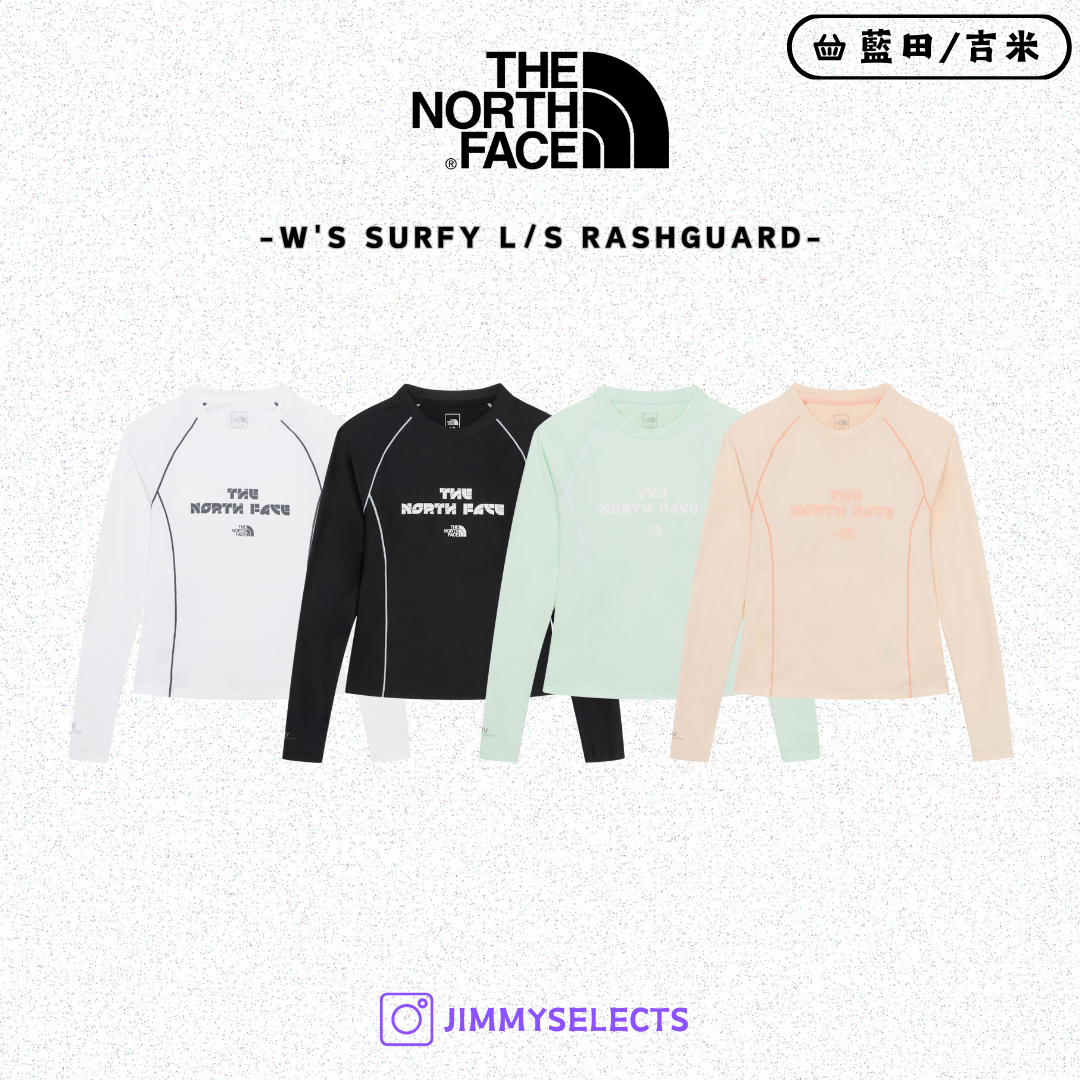 【代購】THE NORTH FACE 北臉 女 SURFY L/S RASHGUARD 水母衣 長袖 NT7TR32