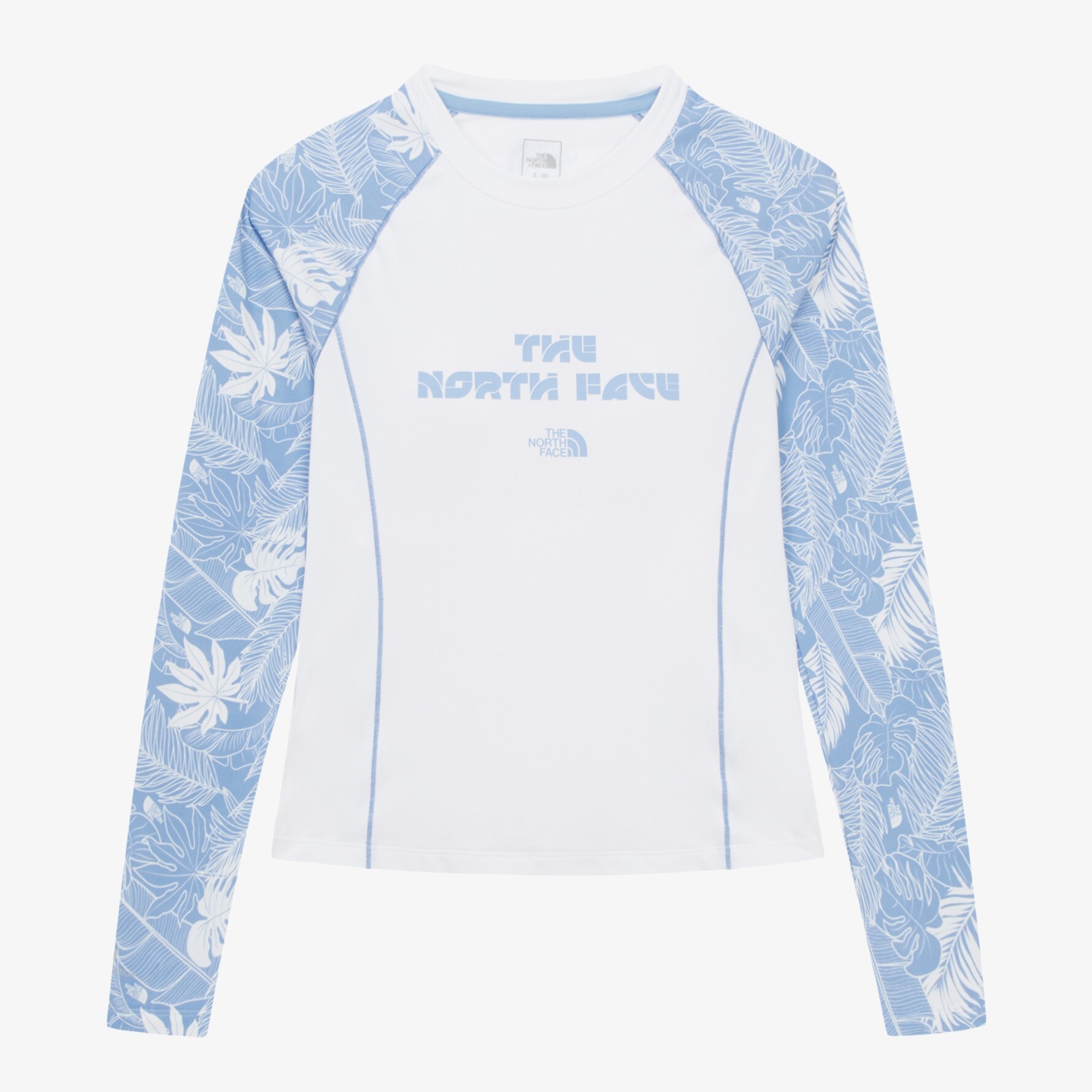 【代購】 THE NORTH FACE 北臉 女 SURFY 藍印花 RASHGUARD 水母衣 長袖 NT7TR33A