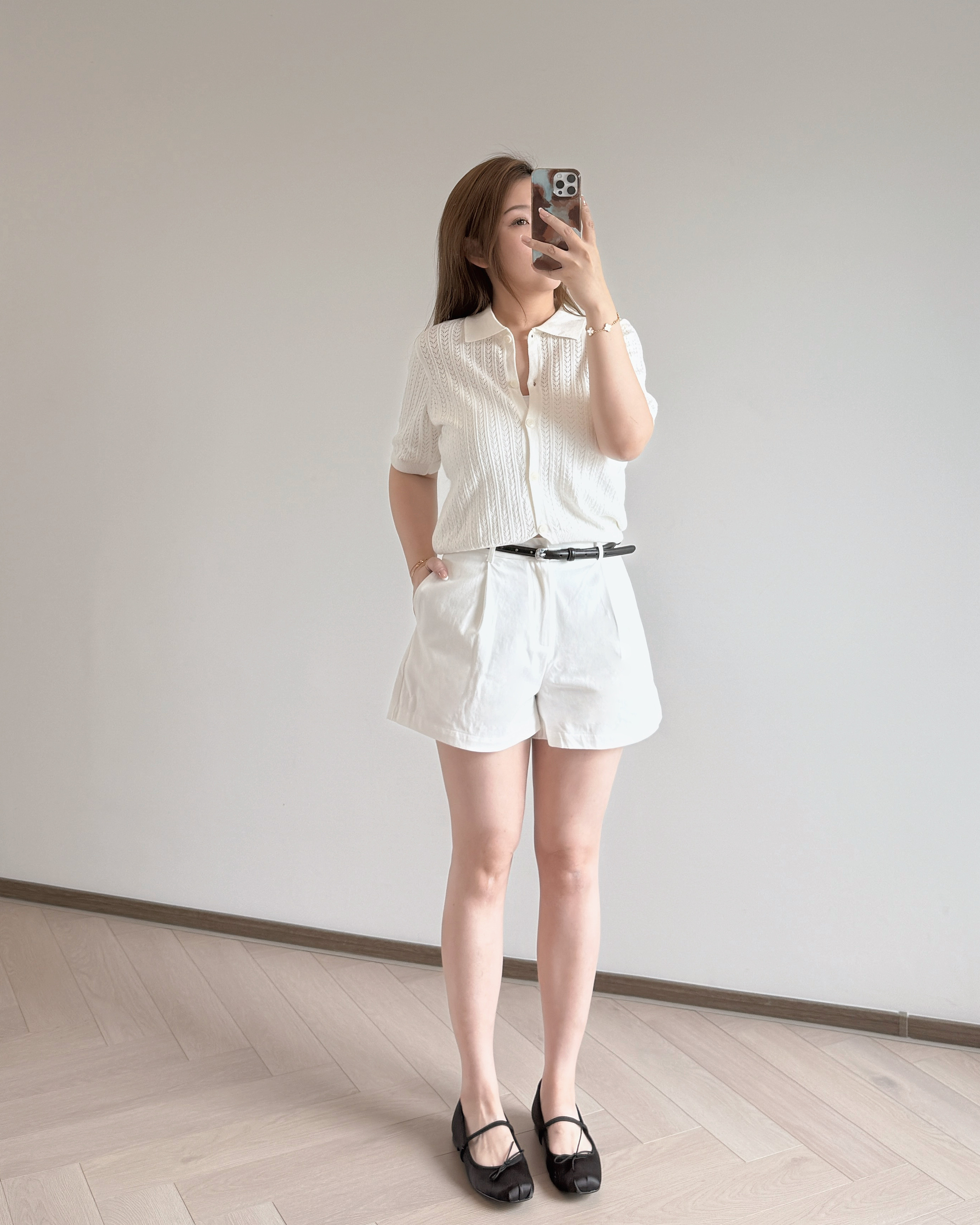 現貨 7200 針織通花 POLO