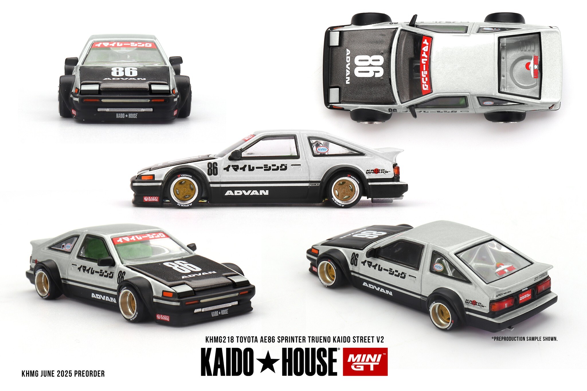 【預訂】Mini GT x Kaido House Toyota AE86 Sprinter Trueno Kaido Street V2