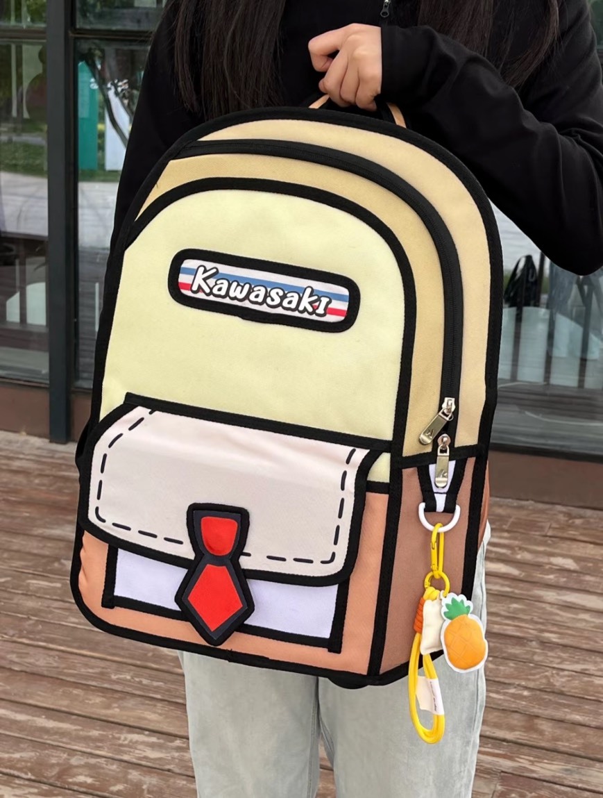 Kawasaki川崎 ×海綿寶寶聯名 章魚哥 海綿寶寶 派大星 漫畫風 羽球包 後背包 3款