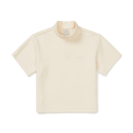 【代購】SNOW PEAK Silky 女士半拉鍊短袖 T 卹 深海軍藍  燕麥色 JUN25