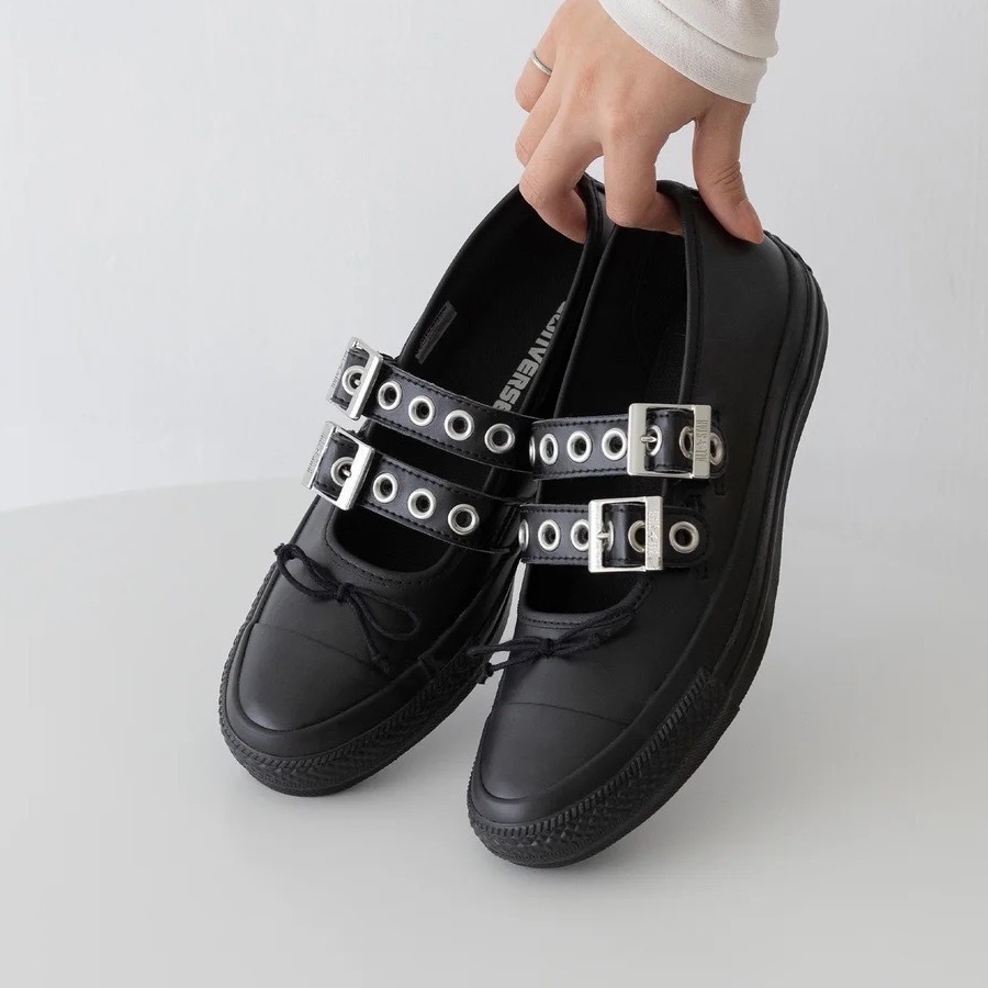 日本限定🇯🇵 CONVERSE ALL STAR BL MANYEYELETS OX 瑪麗珍 瑪莉珍 芭蕾風 金屬釦 黑色 女鞋 / 預購