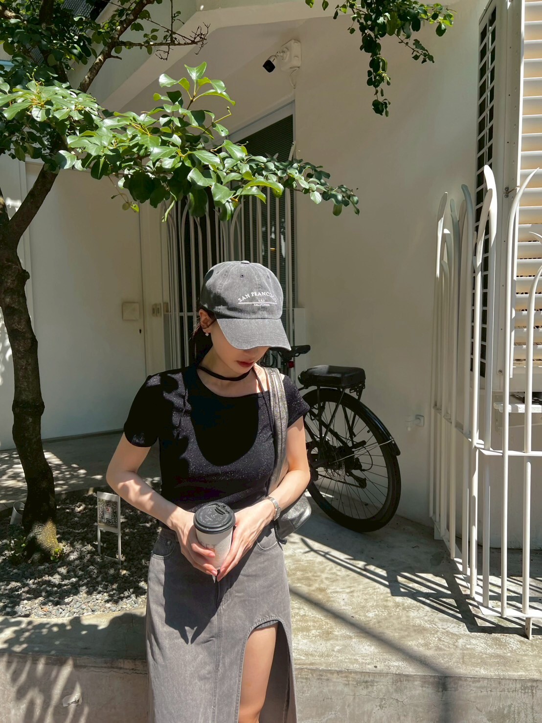 Bling細閃測抓皺上衣/二色