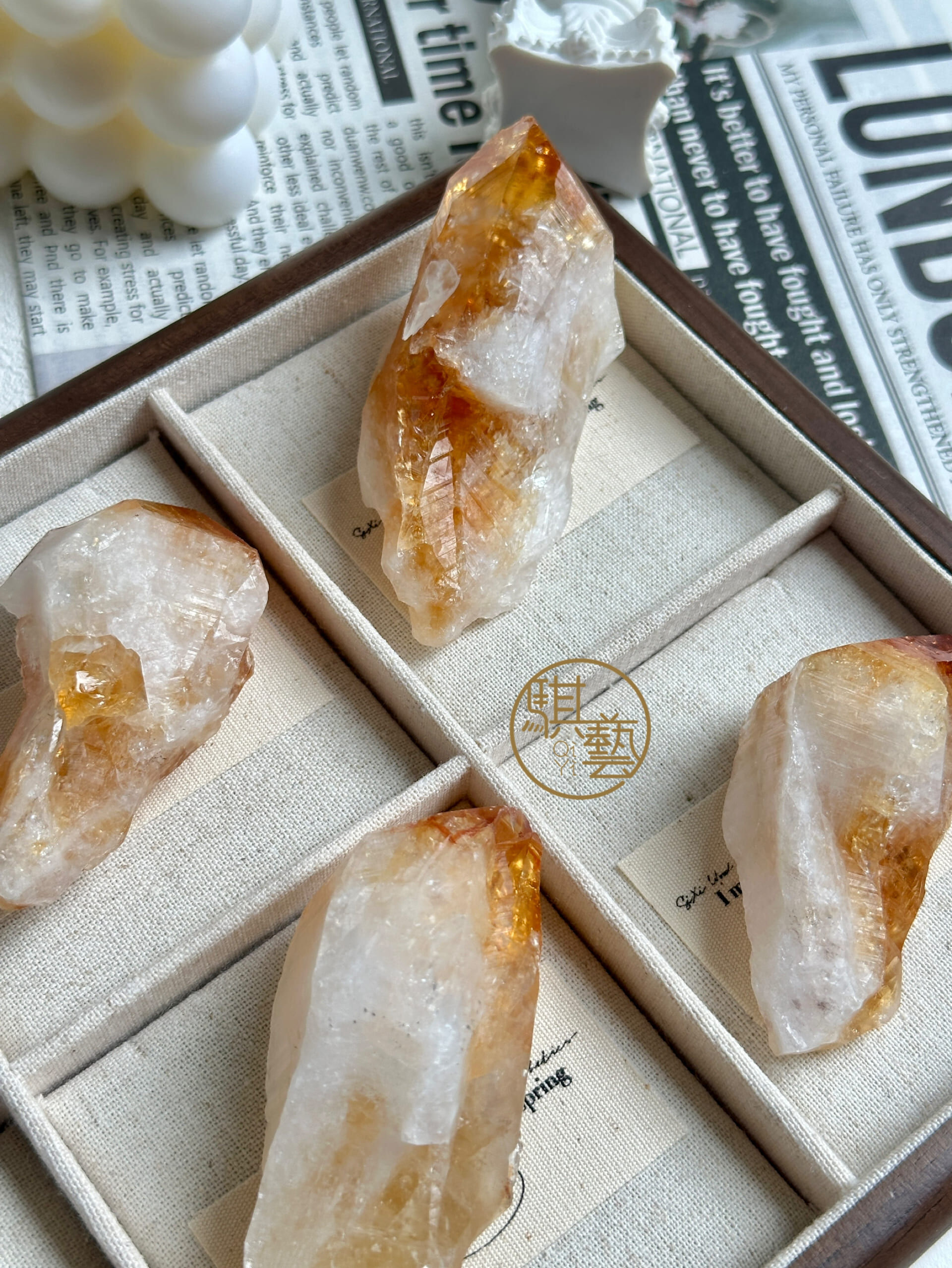 高品黃水晶大骨幹｜極致聚財能量柱・招財鎮店首選