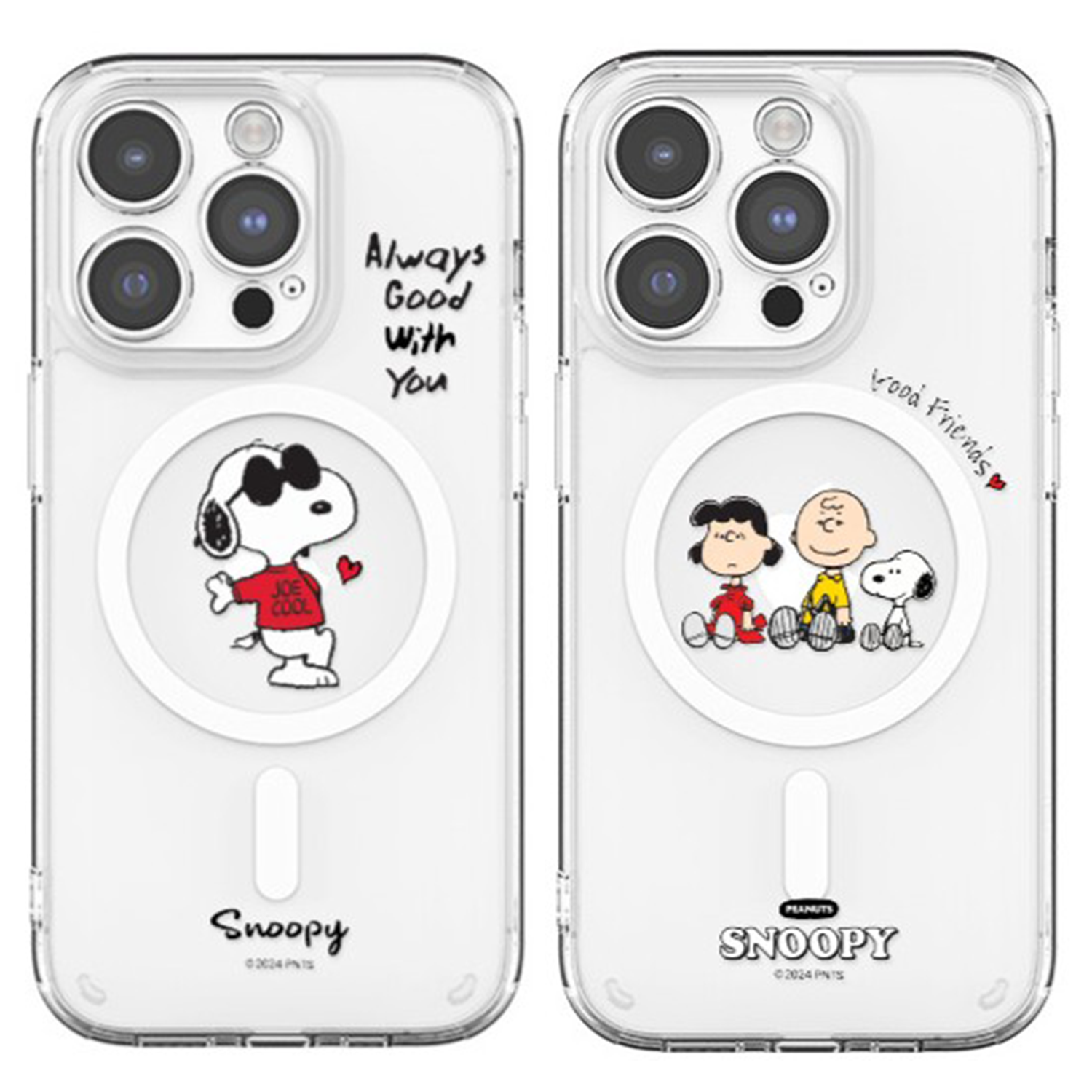 Snoopy - Magsafe Clear Hard Case - 氣墊防撞磁吸充電透明手機保護硬殼 TY