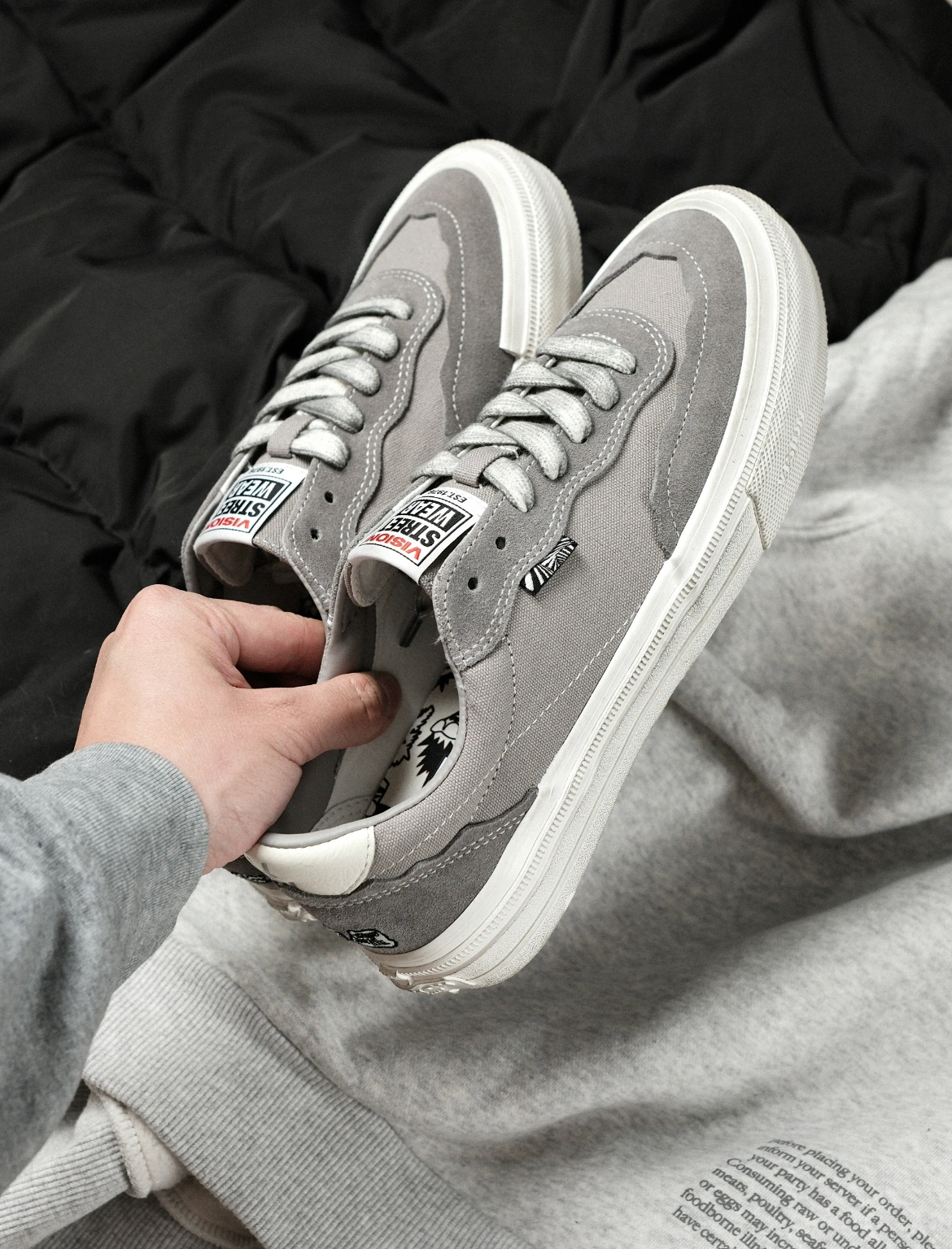 Vision Street Wear FLAT-TOP Psycho限定 復古街頭滑板鞋 灰