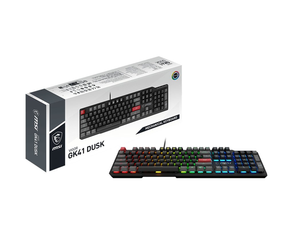 MSI微星 Vigor GK41 DUSK LR TC 機械式電競鍵盤/紅軸