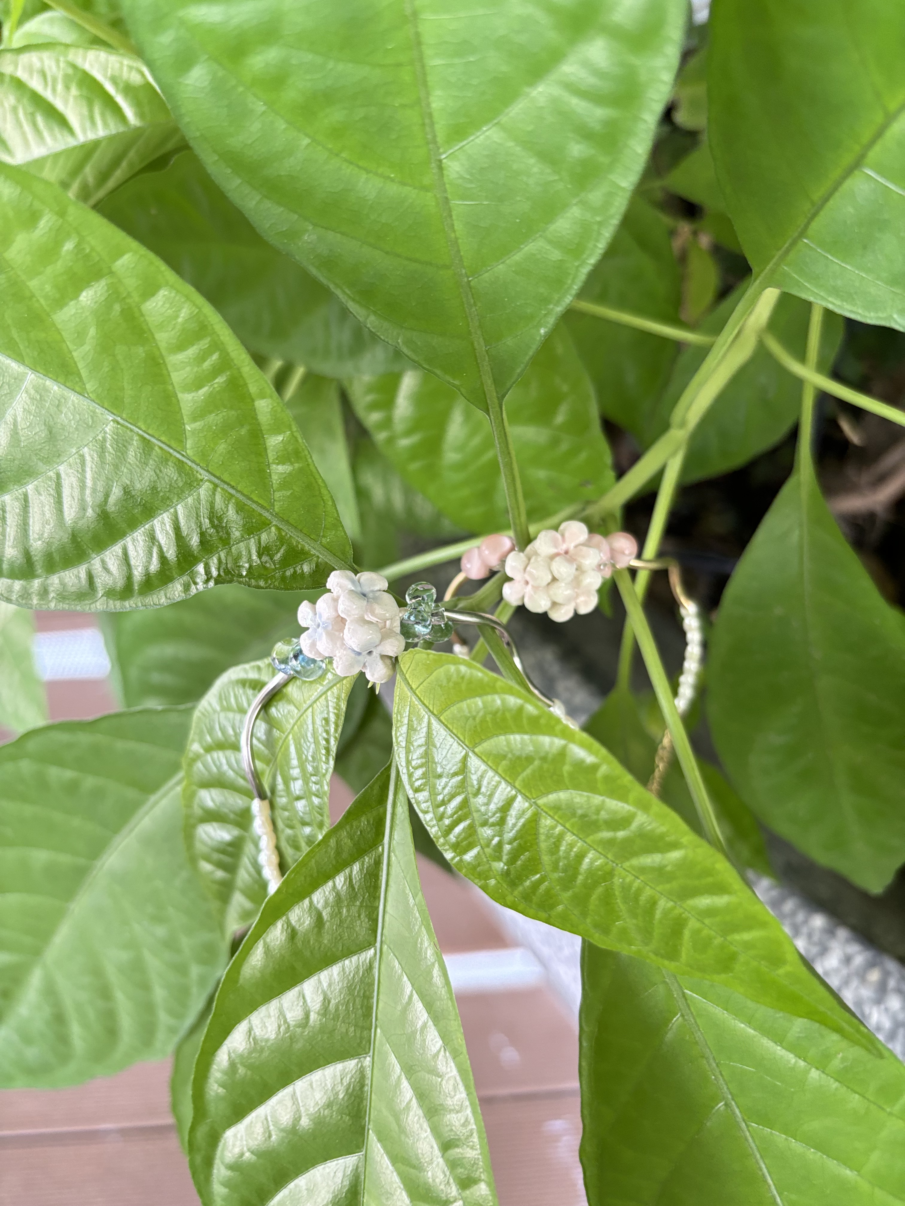 [手作家] 土陶透明珠手鏈