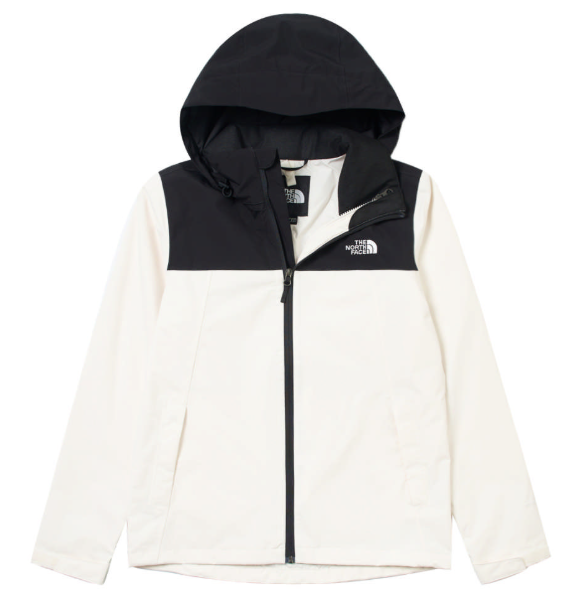 The North Face Women’s White Color-Block DryVent Waterproof Jacket | Lightweight Breathable Outdoor Rain Shell  JUN25