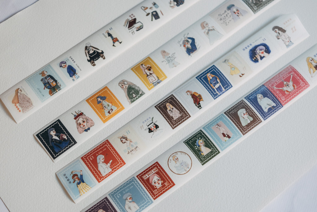 甜蜜生活．甜蜜郵便 3cm郵票造型割型和紙膠帶 <整捲/分裝>