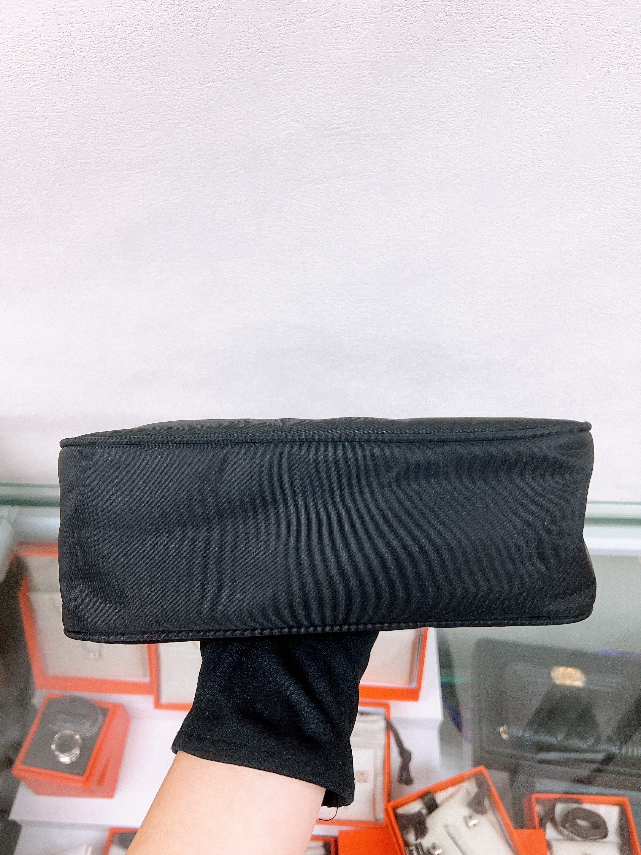 Prada nylon hobo black