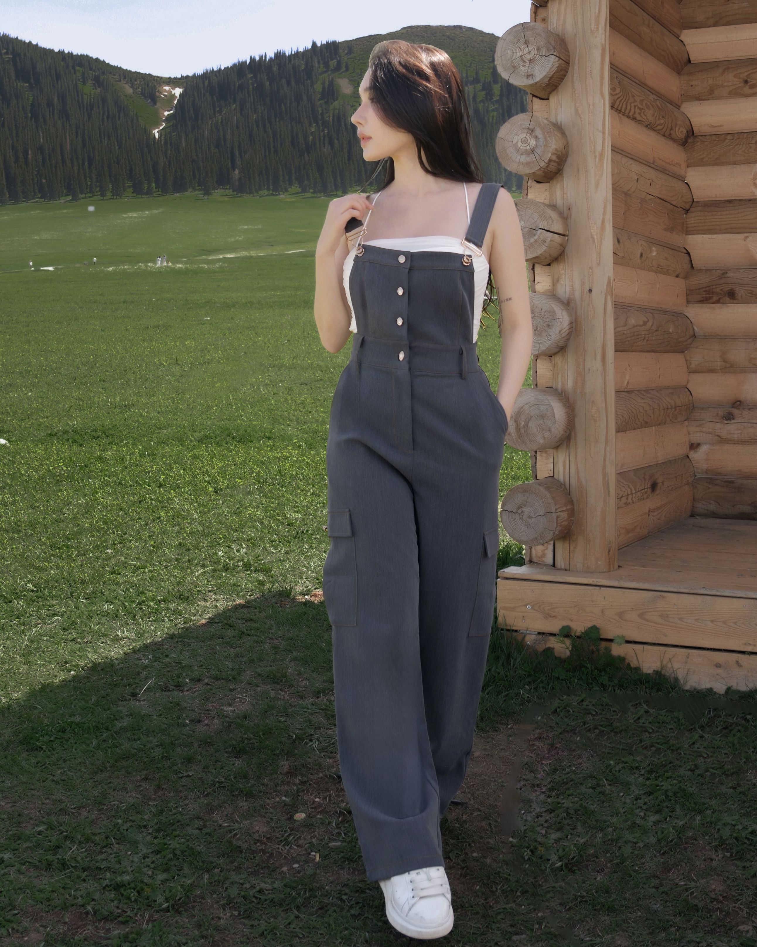 訂製 -個性車線吊帶長褲