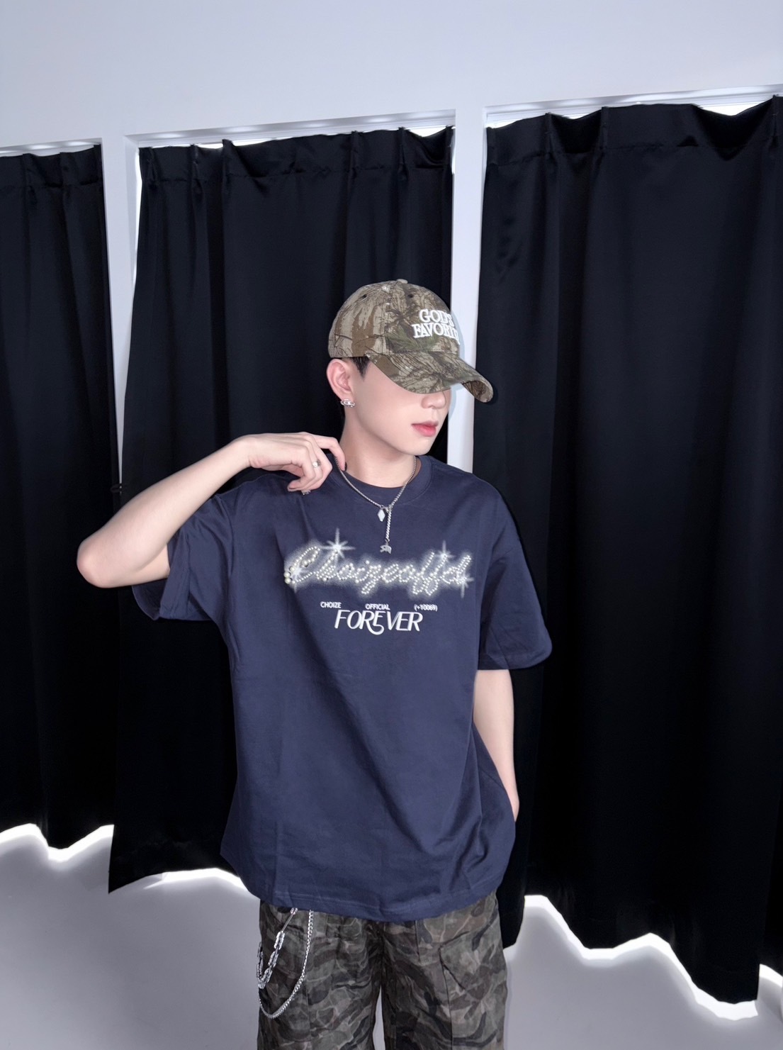 (GOAL) 美式復古珍珠短tee Choize H714