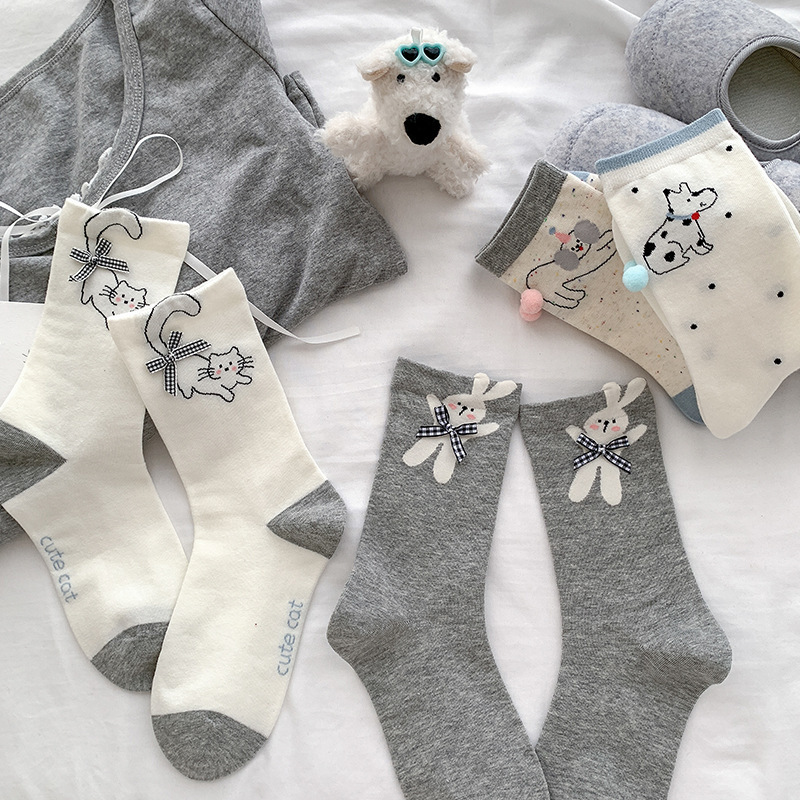 《06100》可愛小動物們小立體襪子