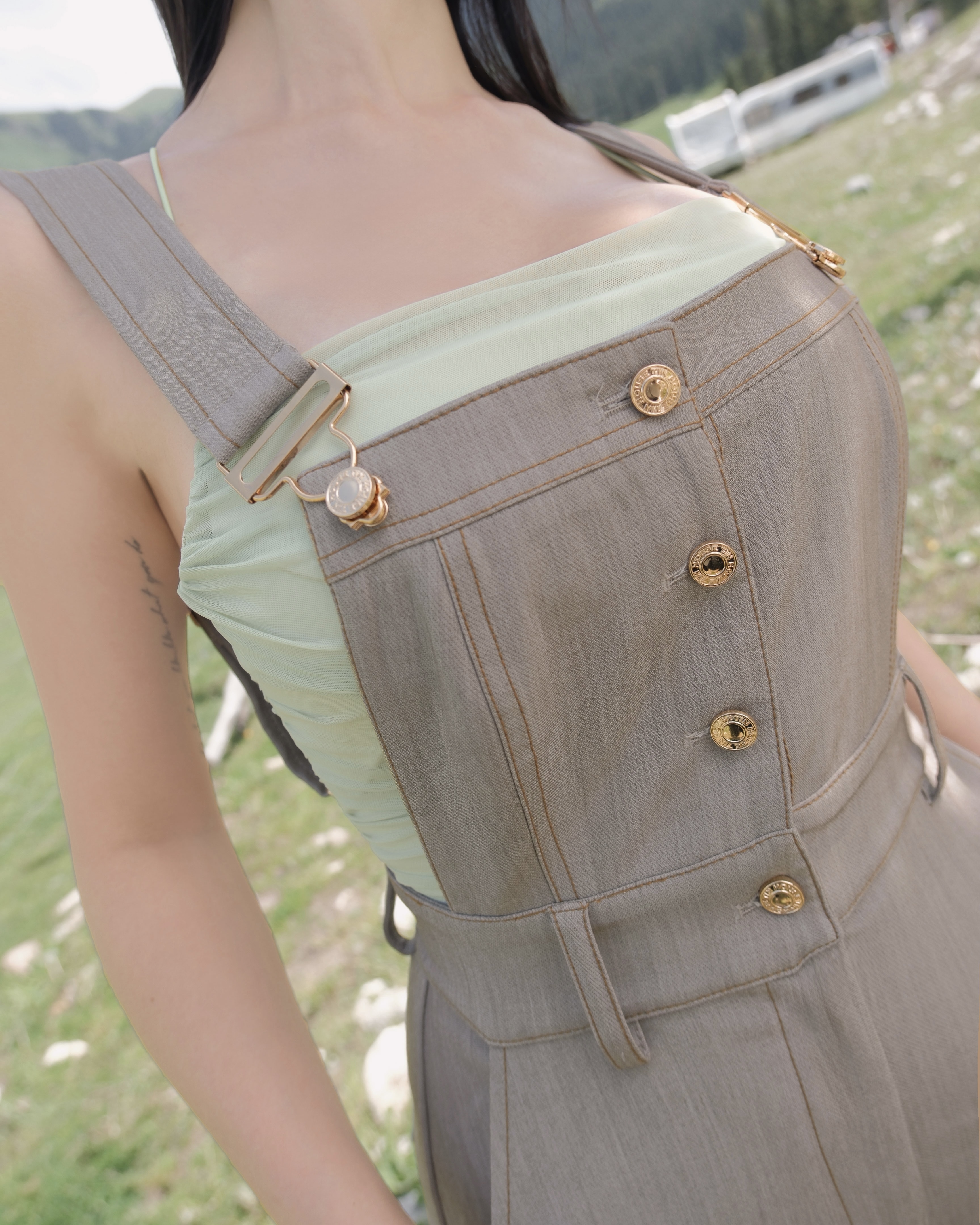 訂製 -個性車線吊帶長褲