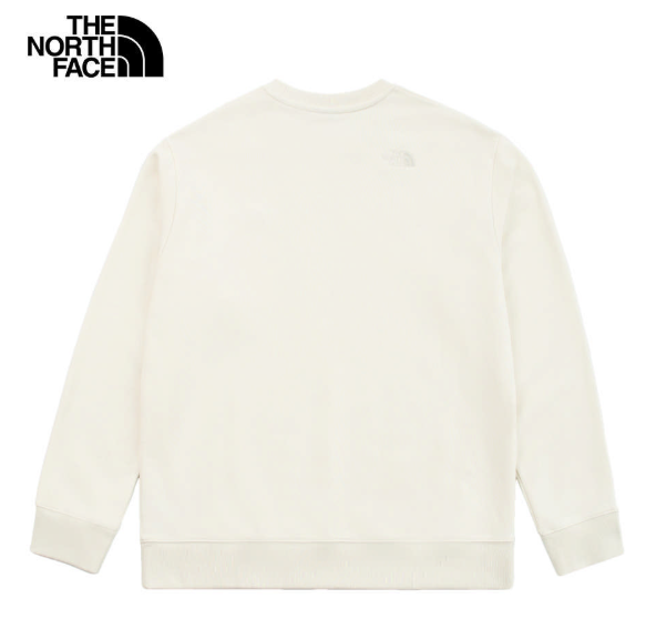 The North Face Unisex White Logo Crewneck Sweatshirt | Classic Long Sleeve Pullover for Casual Streetwear  JUN25