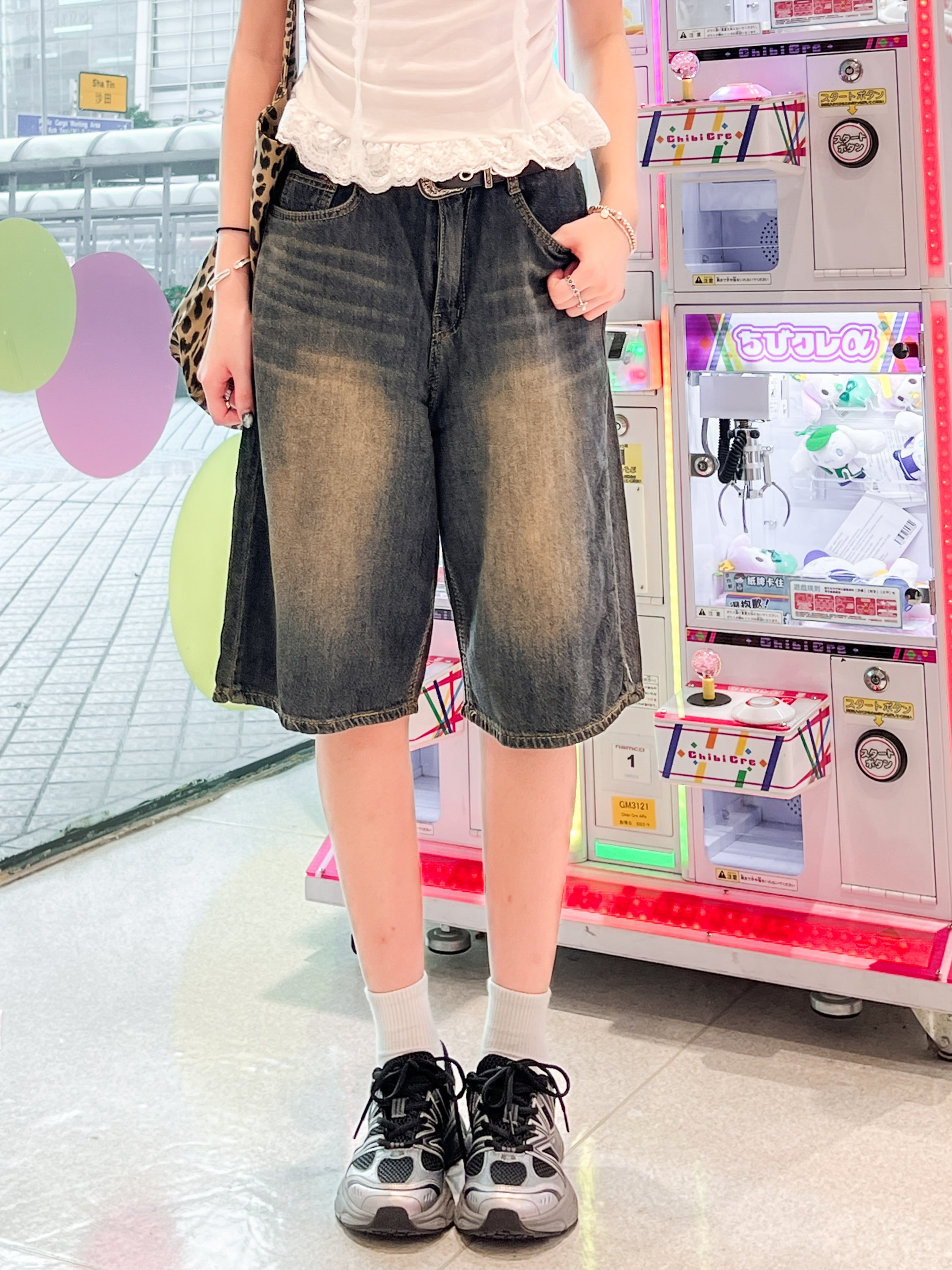 Soft Denim Knee Length Shorts