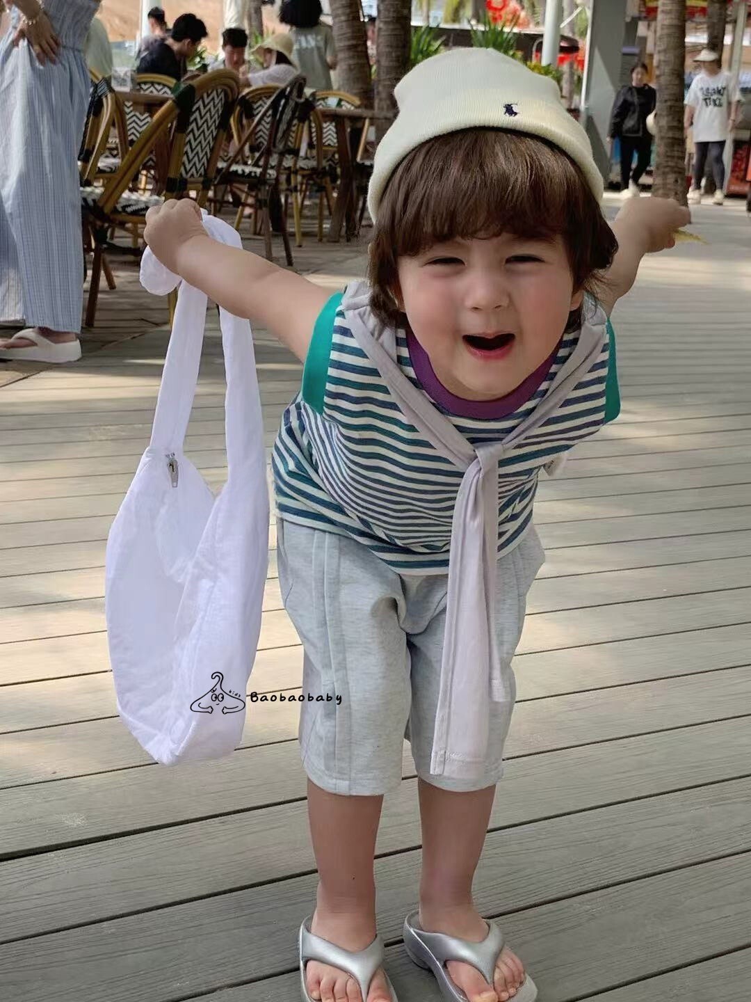 海風條紋涼感背心