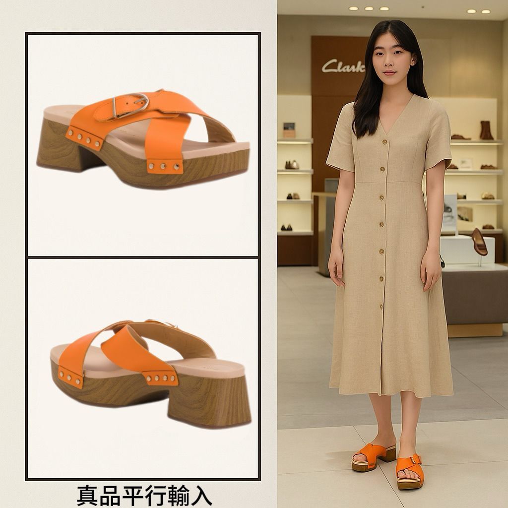 【預購】CLARKS Leather Sivanne G060905 女裝拖鞋