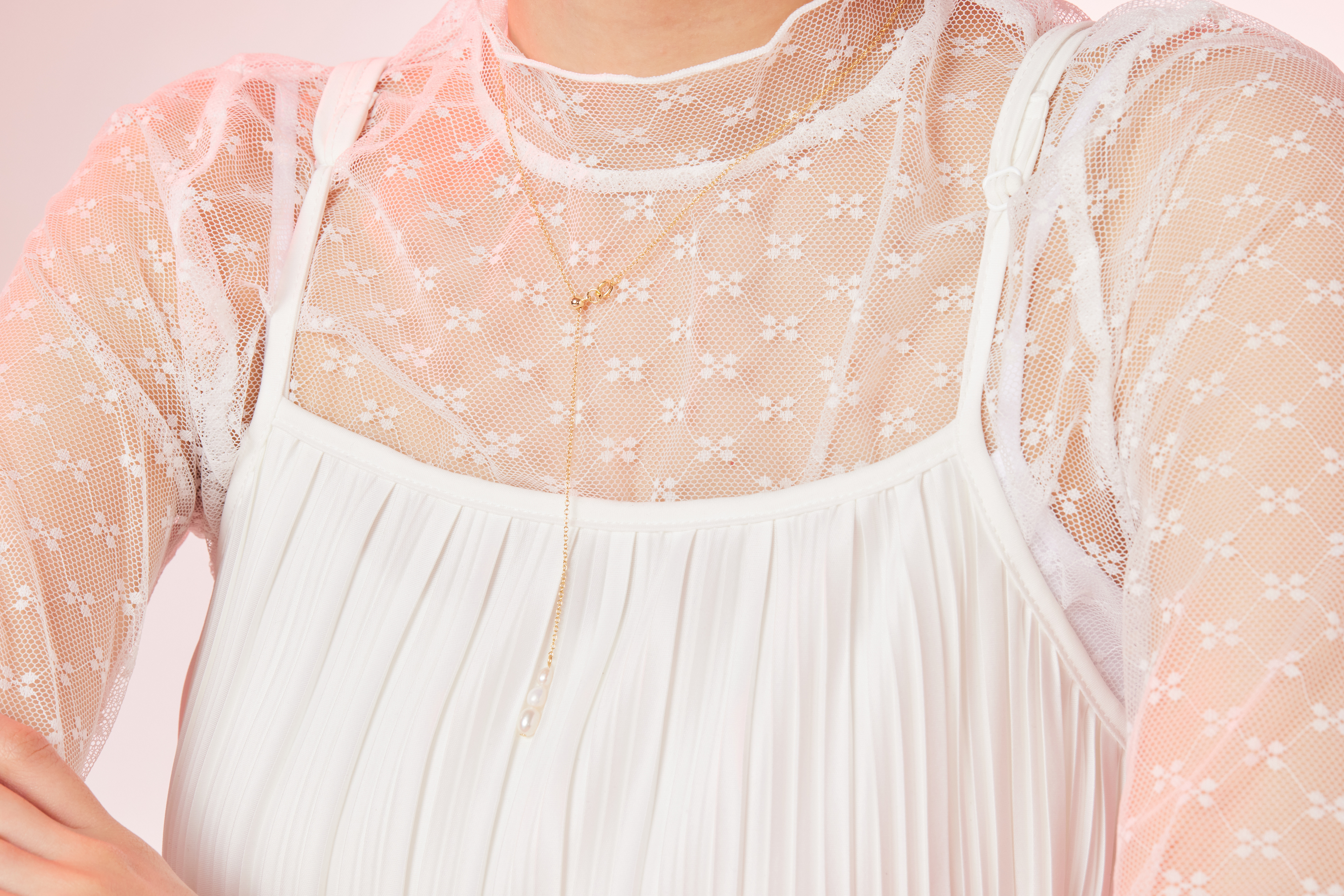 N1063  | 14kgf 淡水珍珠Y字調節項鍊