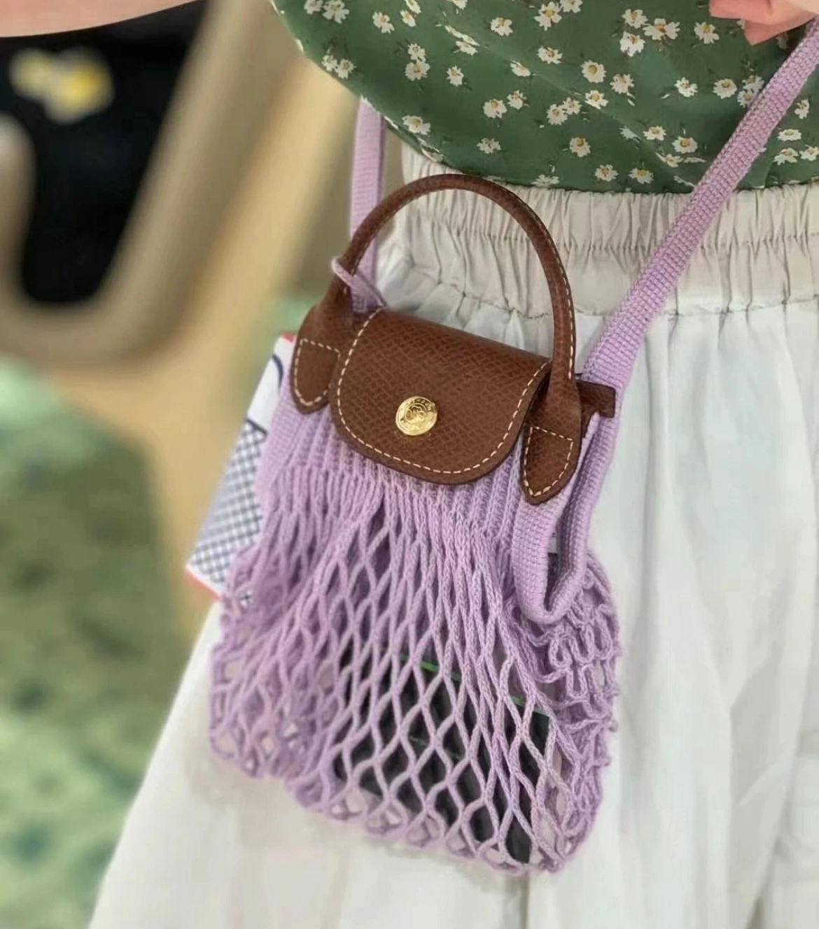 Longchamp net mini crossbody bag multi color 10139