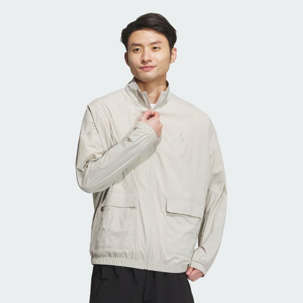 Adidas ST FL MH WV JKT IT3955 男 立領 外套 運動 訓練 休閒 寬鬆 輕薄 卡其