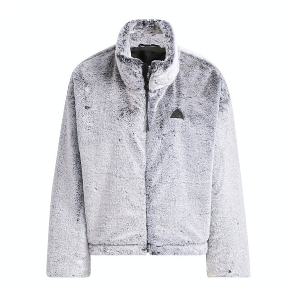 Adidas Warm JKT JJ1081 女 立領外套 運動外套 休閒穿搭 毛絨 保暖 灰