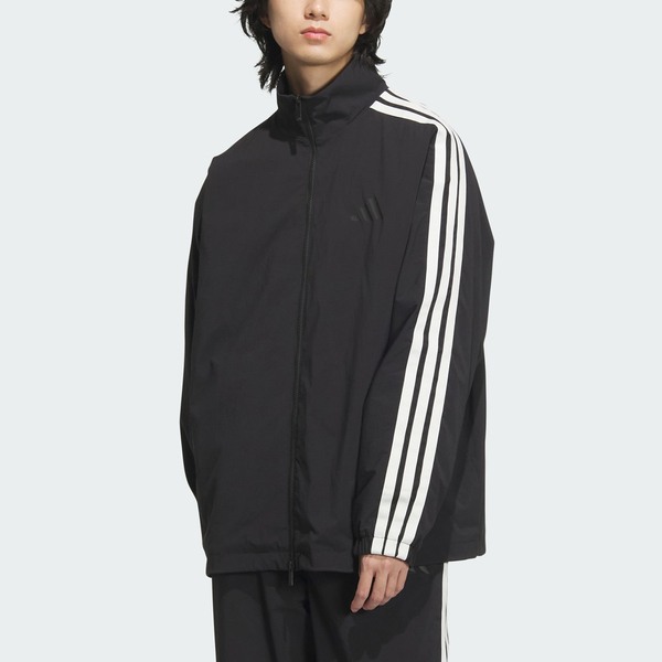 Adidas St 3st Wv Tt JL6091 男 立領外套 運動外套 休閒穿搭 黑 白 亞版