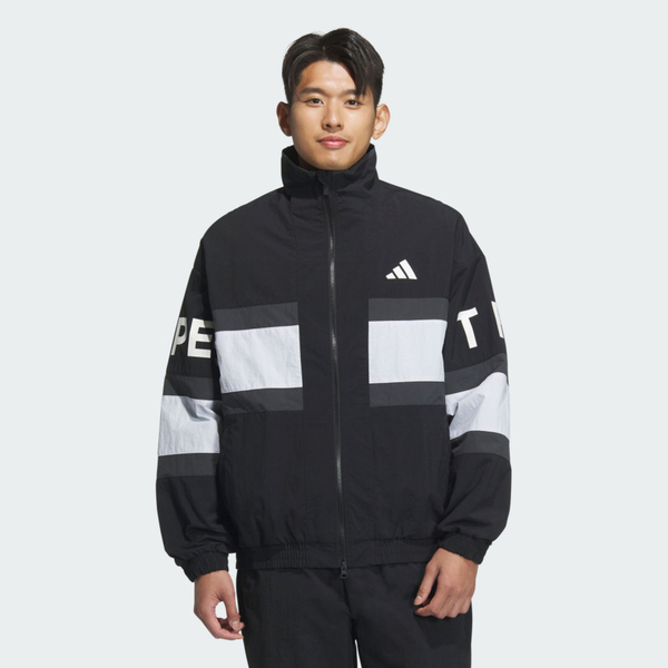 Adidas Word WOV JKT JM2064 男 立領外套 運動外套 休閒穿搭 撞色 黑白